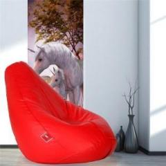 Comfybean XL Bean Bag with Free Bean Footrest Red Bean Bag With Bean Filling