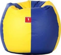 Comfybean XL Diagio Blue Yellow Teardrop Bean Bag With Bean Filling