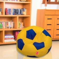 Comfybean XL Soccerati Bean Bags Yellow Blue Body Fitter Bean Bag With Bean Filling