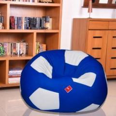 Comfybean XXL Soccerati Bean Bags Blue White Body Fitter Bean Bag With Bean Filling