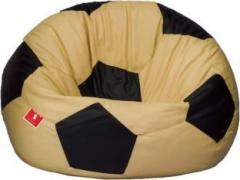 Comfybean XXL Soccerati Cream Body Fitter Bean Bag With Bean Filling