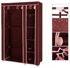 Continental 6 Shelves Foldable 0718 Mahroon Carbon Steel Collapsible Wardrobe