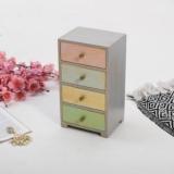 Craft Mitra Colourful Wood Chest of 4 Drawers | Handmade| Solid Wood Free Standing Chest of Drawers