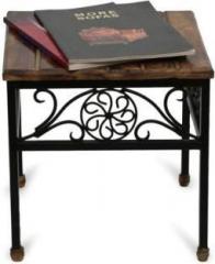 Craftonline wood iron stool Living & Bedroom Stool