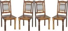 Custom Decor Solid Sheesham Wood Solid Wood Dining Chair