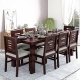 Custom Decor Solid Wood 8 Seater Dining Set