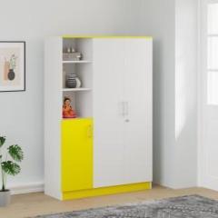 Cutekitchen CK BW 877 Yellow Krishna Bheem Engineered Wood Cupboard