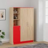 Cutekitchen CK BW 977 Red Krishna Bheem 3 door Engineered Wood Cupboard