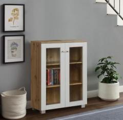 Deckup Awana Wotan Oak & White Engineered Wood Close Book Shelf