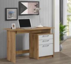 Deckup Turrano Wotan Oak & White Engineered Wood Office Table