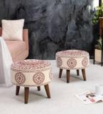 Decoghar Engineered Wood Pouf