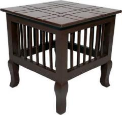 Decorhand Mango Wood Handmade Carving Classic Side Table for Living Room Solid Wood End Table