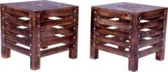 Decorhand Wooden Handmade Stool for Home/Office/Living or Bedroom Decor Stool