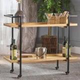 Decorvatsa Solid Wood Bar Trolley