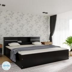 Df2h SELENE Queen Bed in Wenge Engineered Wood Queen Box Bed