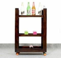 Dhd Wooden Bar Trolley/Service Trolley Solid Wood Bar Trolley