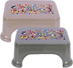 Disney Team Square Plastic Bathroom Stool|P6|Pack of 2|Multi Stool