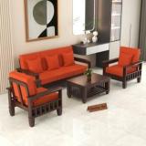 Divine Arts 5 Seater Sofa Set For Living, Waiting Room/ Office Fabric 3 + 1 + 1 Sofa Set