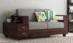 Divine Arts Set with Attached End Table Fabric 2 Seater Sofa