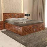 Dokri Solid Sheesham Wood King Size For Bedroom/ Hotel | Solid Wood King Box Bed Solid Wood King Box Bed