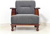 Douceur Furnitures Solid Sheesham Wood One Seater Sofa For Living Room / Office / Cafe. Fabric 1 Seater Sofa