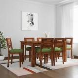 Douceur Furnitures Solid Sheesham Wood Six Seater Dining Set For Living Room. Solid Wood 6 Seater Dining Set