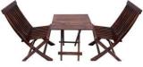 Drylc Furniture Solid Sheesham Wood Foldable 2 Seater Dining For Balcony, Dining Room Solid Wood 2 Seater Dining Set