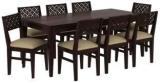 Drylc Furniture Solid Wood Sheesham Wood 8 Seater Dining Table With 8 Chairs For Dining Room Solid Wood 8 Seater Dining Set