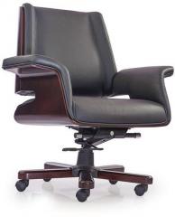 Durian August Medium Back Chair in Black Colour