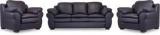 Durian BERRY/55003/A Leatherette 3 + 1 + 1 Eerie Black Sofa Set