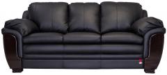 Durian Berry Sink Three Seater Sofa in Matt Black Colour