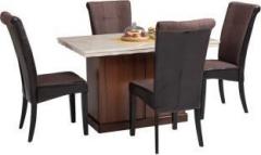 Durian Catherine White Stone 4 Seater Dining Table