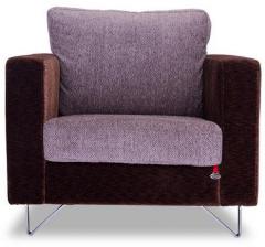 Durian Clinton One Seater Sofa in Grey & Brown Colour