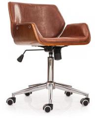 Durian Elegante Mid Back Executive Chair in Dark Tan Leather