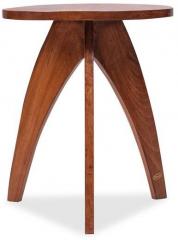 Durian Polka Side Table in Teak Finish