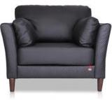 Durian Richmond One Seater Sofa In Eerie Black & Jet Black Colour