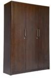 Durian Rose Three Door Wardrobe In Denver Oak Finish