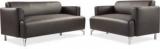 Durian WINDSOR/A/3+2 Leatherette 3 + 2 COFFEE BROWN Sofa Set