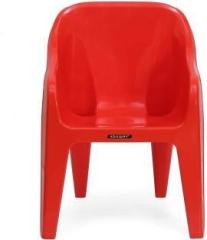 Eduway Baby Plastic Red Chair Modern and Comfortable with Backrest for Study | Play | Desk | Kids with Arms for Home/School/Dining for 2 to 6 Years Age Plastic Chair