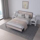 Elmspire Felix Upholstered Metal Queen Bed