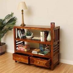 Ewood Solid Sheesham Wood Console Table with Storage for Home/ Kitchen | Solid Wood Console Table