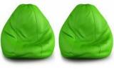 ExclusiveLane Teardrop Bean Bag Cover Without Beans In Red Colour