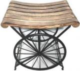 Extreme Wood Metal End Table