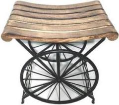 Extreme Wood Metal End Table