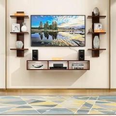 Extreme Wood Wooden wall tv unit stand for 32 inches Led tv Engineered Wood TV Entertainment Unit