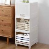 Exvito Multipurpose Plastic Collapsible Cupboard Cloth Stand Three Cabinet PC Collapsible Wardrobe