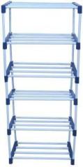 Ez Deal Ez Deal 6 Shelve Blue Plastic Open Book Shelf