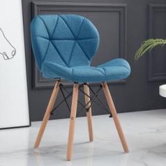 Finch Fox Eames Replica Fabric Dining Chair For Cafe Chair, Side Chair, Accent Chair In Blue Color Fabric Dining Chair