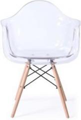 Finch Fox Simple & Stylish Inspired Modern Eames Mid Century Transparent Seat Dining Chair Plastic Dining Chair