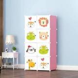 Fitsense Kid's Animal Wardrobe Cupboard PP Collapsible Wardrobe